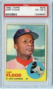 1963 Topps Curt Flood St. Louis Cardinals #505 🚀😳💥 PSA Graded 4 a) - Picture 1 of 2