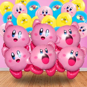 KIRBY STAR GAME pink foil balloon birthday party supplies centerpiece decoration - Picture 1 of 40