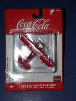 COCA COLA 1932 STEARMAN BI-PLANE DIE-CAST REPLICA-ADULT COLLECTIBLE!!! - Image 1 of 2