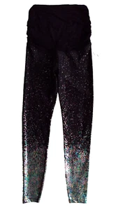 NUEVO CON ETIQUETAS Beyond the Bump Shine On Leggings Negro Multicolor Aleación Ombre Metálico - L - Imagen 1 de 19