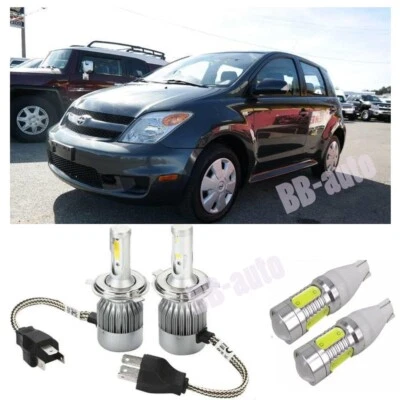 For 04-06 Toyota Scion xA JDM White LED Headlight Lamp + Reverse 9003 H4 921 T15 - Image 1 of 4