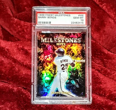 BARRY BONDS 1999 TOPPS FINEST MILESTONES HITS /3000 #M6 RARE PSA 10 🔥GEM MT - Image 1 of 3