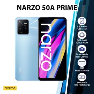 Realme Narzo 50A Prime 4+128GB Global Ver. Dual SIM Android Cell Phone - BLUE - Picture 1 of 5