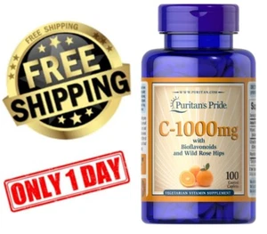Vitamin C 1000 mg with bioflavonoids rose hips - Picture 1 of 2