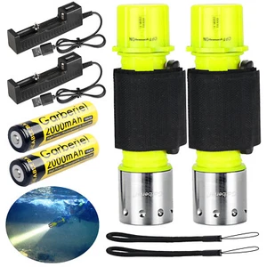 9000LM Scuba Diving Flashlight Waterproof LED Diving Light Torch Underwater - Picture 1 of 14