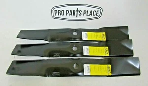 3 USA blades will fit John Deere GX345 GX355 LX280 LX288 X320 X340 X360 X465 54" - Picture 1 of 3