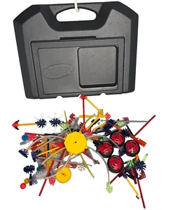 Lote de piezas y piezas STEM K'NEX 1 lb 4 oz piezas y piezas con tubos de luz de estuche gris- - Imagen 1 de 12