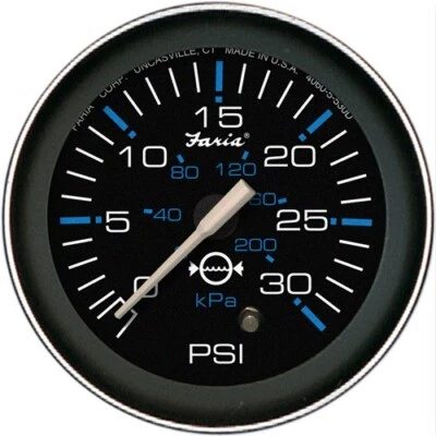 Medidor de presión de agua Faria Beede Instruments Coral 2" (30 psi) 13003 Foto 1 de 3