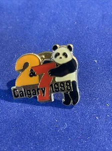 PINBACK OLÍMPICAS DE INVIERNO CALGARY 1988: OSO PANDA (17A) - Imagen 1 de 1