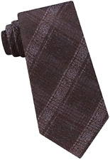 Michael Kors Mens Briarcliff Silk Plaid Neck Tie, Brown, One Size