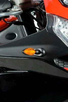 R&G Racing Black Front Indicator Adapter Kit For 2011-2016 Aprilia RS4 125 - Image 1 of 3
