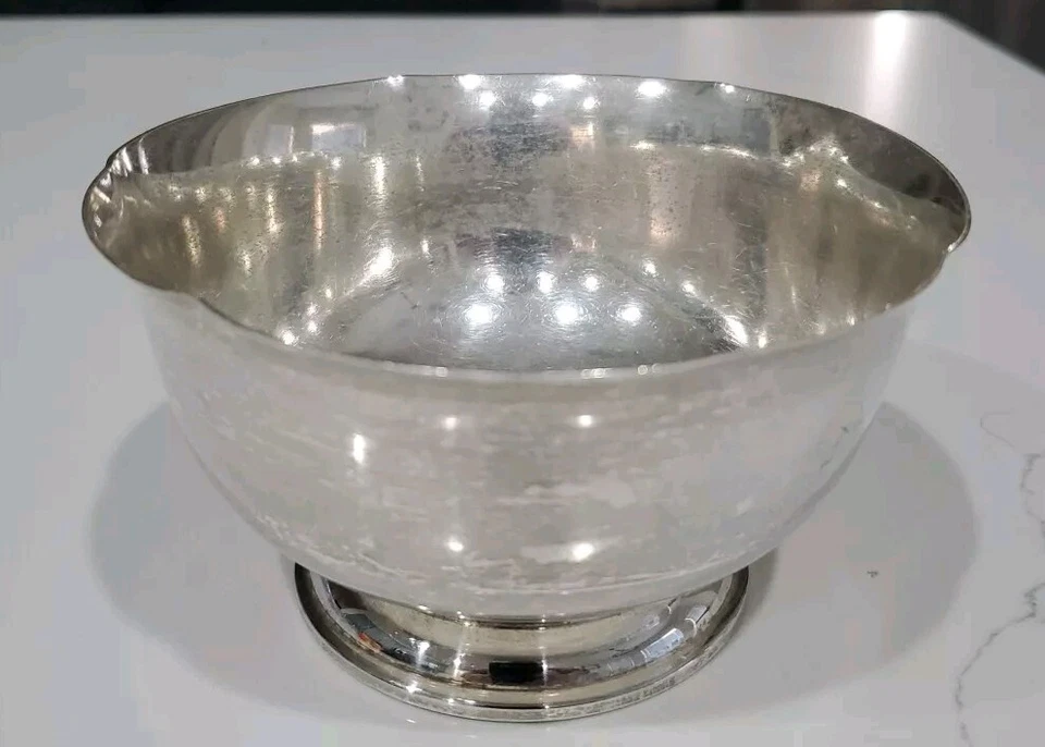 Cuenco de reproducción vintage Lunt 5-R plata esterlina .925 Paul Revere circa 1768  Foto 1 de 4