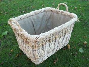 Kaminkorb, Holzkorb, Erntekorb aus Boondot (Rattan), natur, 2 Größen wählbar - Imagen 1 de 2