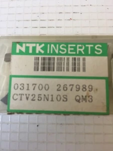 NTK - 10 insertos de ranura de carburo nuevos CTV25N10S QM3 CNC - Imagen 1 de 2