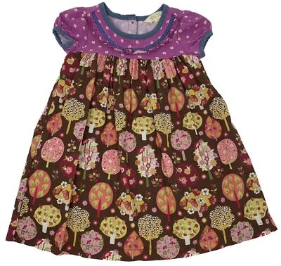 Vestido Matilda Jane Niñas 18-24 Meses Morado Marrón A Través de los Árboles Hacer Creer Foto 1 de 4