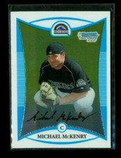 2008 TOPPS 1ST BOWMAN CHROME Baseball Card BCP45 MICHAEL MCKENRY Rockies