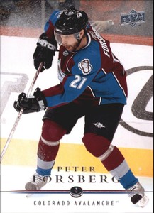 2008-09 Upper Deck Colorado Avalanche Hockey Card #298 Peter Forsberg