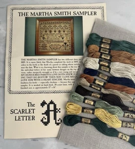 The Scarlet Letter THE MARTHA SMITH SAMPLER Counted Cross Stitch Kit *Musty* - Picture 1 of 8