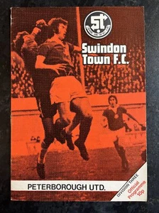 SWINDON TOWN F.C V PETERBOROUGH UTD. - 21 FEB 1976 - Picture 1 of 2