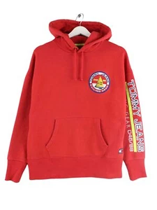 Tommy Hilfiger 00s Sailing sudadera con capucha bordada roja XS hombre - Imagen 1 de 6