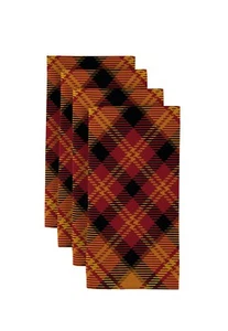 Fall Harvest Plaid 18" x 18" Napkins 4 Pack - Picture 1 of 1