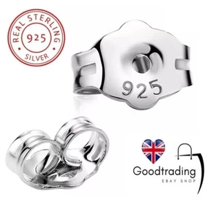 Sterling Silber Ohrring Backs Ohrstecker 925 Ohrring Schmetterling Push Stopper Backings - Bild 1 von 8