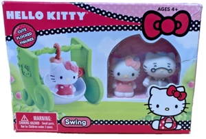 HELLO KITTY Sanrio 2013 SWING Playset 2 Flocked Figures NIB - Picture 1 of 1