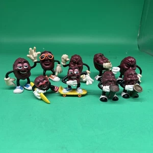 Vintage 1987California Raisins Post Raisin Bran Cereal Figures Lot of 9 #IG - Picture 1 of 4