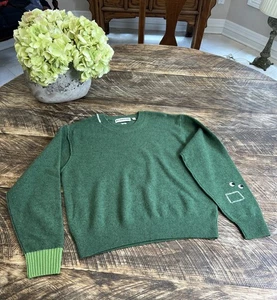 UNIQLO ANYA HINDMARCH Premium Pullover Lamm Rundhals Sweater Grün Gr. US S Neuwertig - Bild 1 von 8