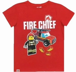 LEGO CITY 116 T- SHIRT ROT FEUERWEHR FEUERWEHRMANN FEUERWEHRAUTO HELDEN KURZARM - Bild 1 von 5