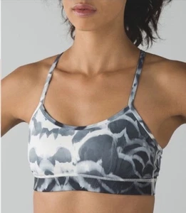 Lululemon Flow Y BH IV Pretty Plume Angel Wing Black Größe 6 - Bild 1 von 9