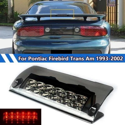 For 93-02 Pontiac Firebird Trans Am WS6 High Rise Spoiler 3rd Brake Light SMOKED — 第 1/4 张图片