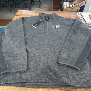 Maglione maglia pullover uomo Philadelphia Eagles Antigua 1/2 zip TOP GRIGIO XL NUOVO CON ETICHETTE - Foto 1 di 7