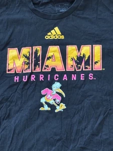 Miami Hurricanes Adidas schwarz Basketball/Fußball Shirt Herren Large - Bild 1 von 2