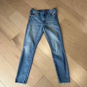 Jean Mother Cintura Alta Looker Tobillo Fray en Au Revoir Azul *Defecto Mujer’s 28 - Imagen 1 de 7