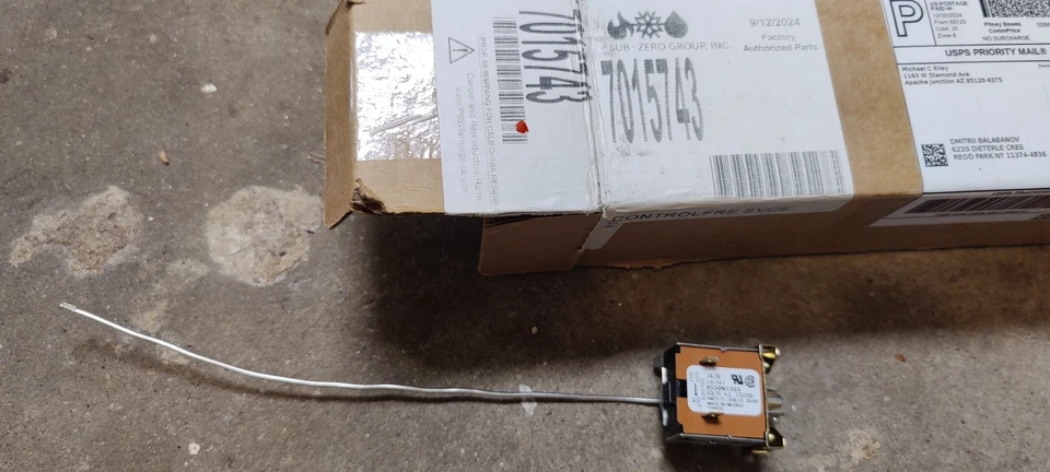 7015743 Termostato Congelador Control Sub-Zero Para Modelos 532 542 561 NUEVO OEM Foto 1 de 1