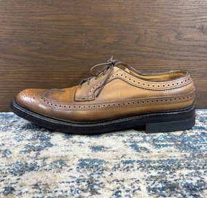 1968 Vtg Florsheim 93631 Golden Harvest Brown Kenmoor Gunboat Shoes Men’s 7.5D - Picture 1 of 17