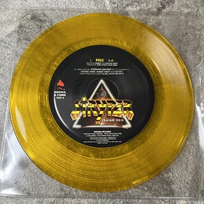 Vintage 1980s STRYPER Free/Calling On You 7” Enigma Yellow Vinyl Christian Metal - Image 1 of 4