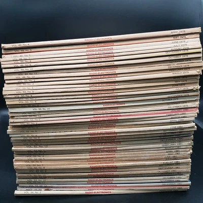 Vintage Radio-Electronics Magazine Lot 1978-1983 (59 Issues Vol 49-54) DIY - Image 1 of 4