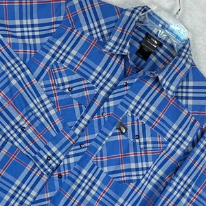 North Face Snap Camp Hemd Herren S Snap blau kariert Outdoor Preppy Wandern Workwear - Bild 1 von 9