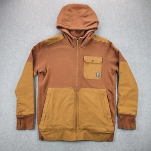 Felpa con cappuccio zip robusta coda di rondine donna S pannelli tela lavoro full zip - Foto 1 di 9