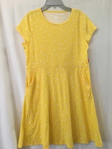 NWT Wonder Nation Yellow Dots  Dress Girls Play pockets many sizes - Picture 1 of 3