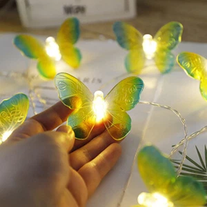 Butterfly LED Fairy String Lights Battery Wedding Christmas Decor Curtain BT - Picture 1 of 14