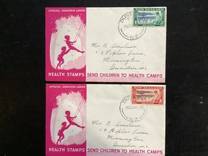NZ 1948 Health FDCs x2 Heath Federation Brand, Dunedin CDS Pmk (HC232) - Picture 1 of 2
