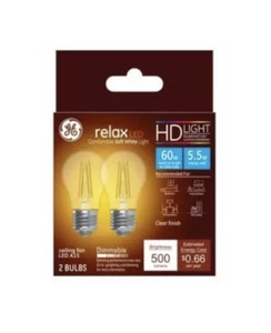 Ge Lighting LED Ceiling Fan Light Bulbs, A15, Soft White, 500 Lumens, 5.5-Watts - Picture 1 of 1