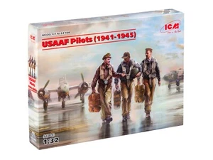 Air Force Piloten (1941-1945) USAAF Zweiter Weltkrieg 1/32 Maßstab Kunststoff Modellbausatz ICM 32104 - Bild 1 von 11