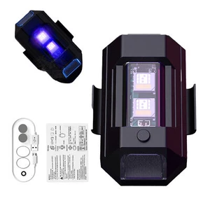 Rechargeable LED Anti-collision Warning Strobe Light for Drone RC Car Motorcycle - Picture 1 of 12