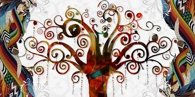 Canvas Wall Art  TREE OF LIFE  by GUSTAV KLIMT   12 x 24  Unframed    586 - Image 1 of 3