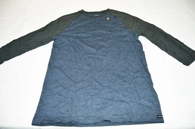 Volcom Mens Long Sleeve Crewneck Tshirt Pullover Raglan Sleeve Blue Size S NWT - Image 1 of 4
