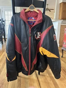 Florida State Seminoles FSU Vintage 90’s Pro Player Leather Jacket Never Worn XL - Picture 1 of 23